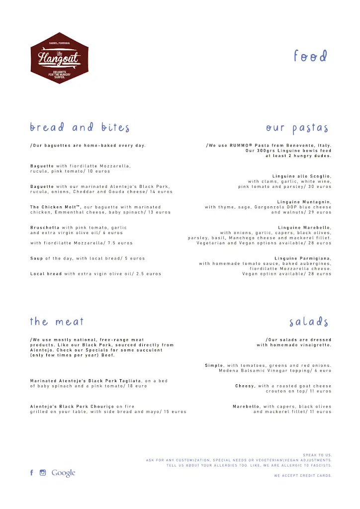 Menu_The Hangout_Sagres_immagine_2