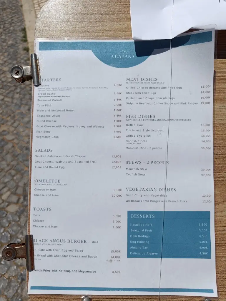 Menu_A Cabana_Sagres_imagen_3