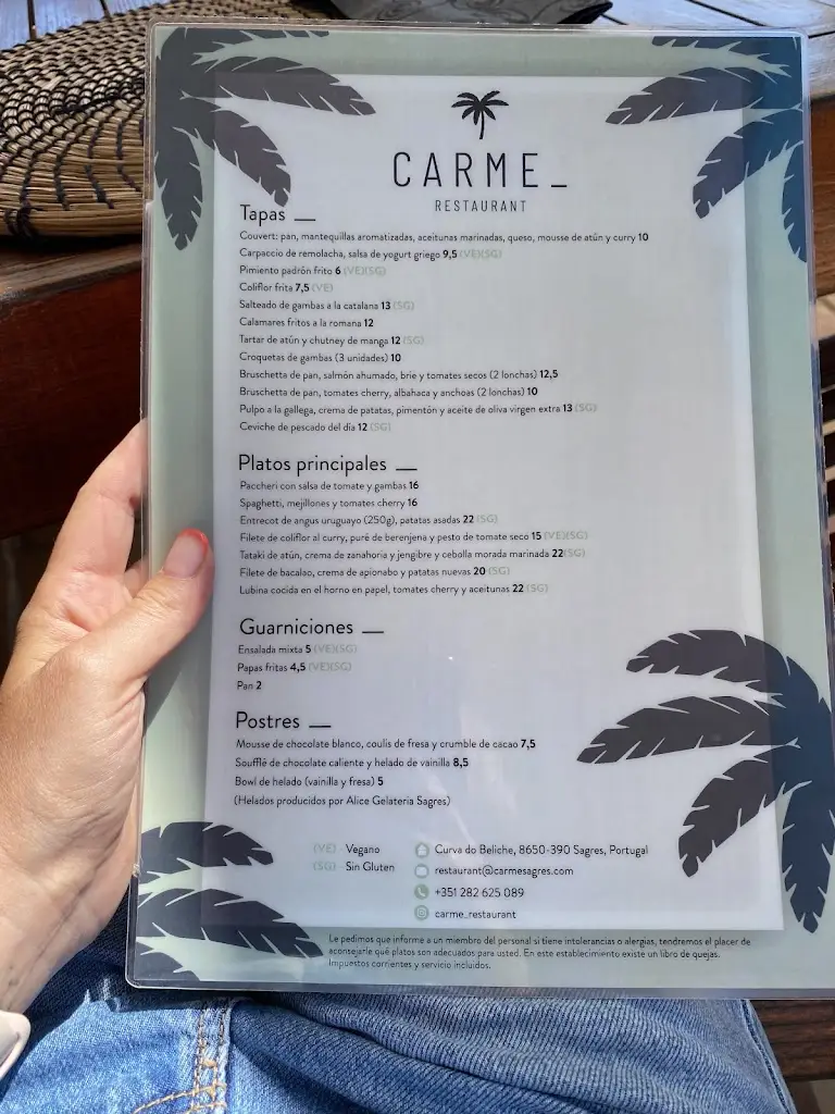 Menu_Carme_ Restaurant & Bar_Sagres_immagine_4