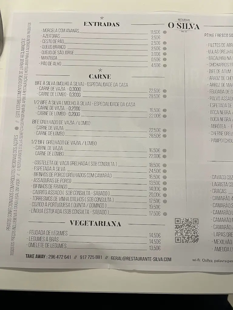 Menu_Restaurante O Silva_Ribeira Grande_immagine_1