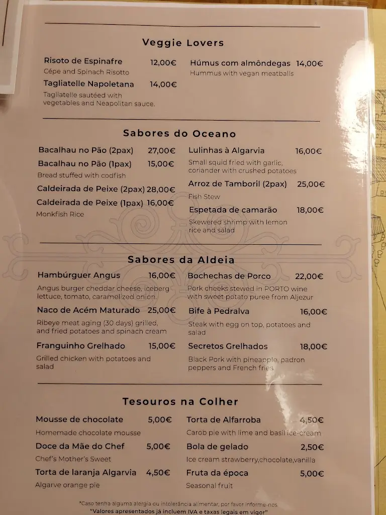 Menu_Sítio da Pedralva_Vila do Bispo_image_1