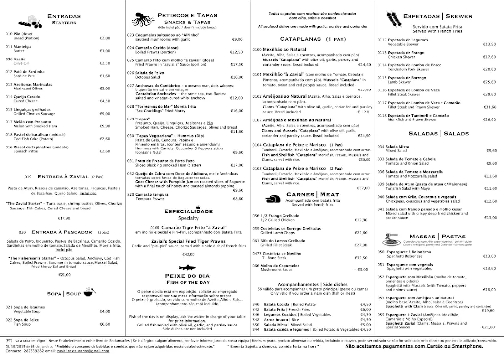 Menu_Zavial_Vila do Bispo_immagine_2