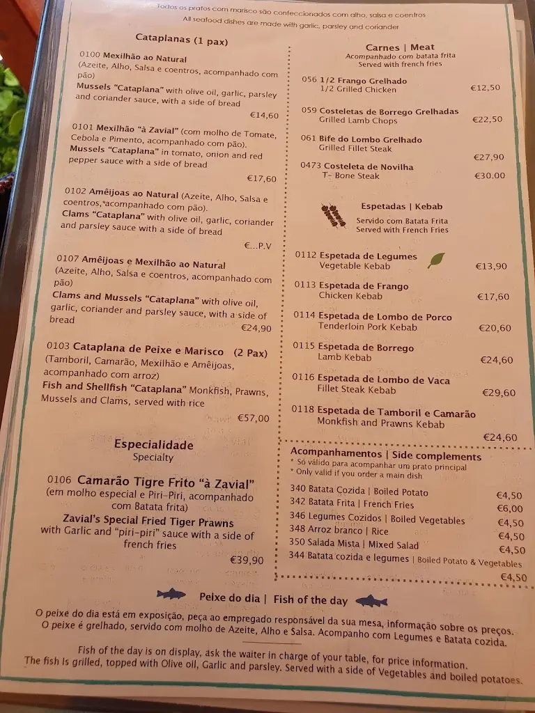 Menu_Zavial_Vila do Bispo_immagine_4