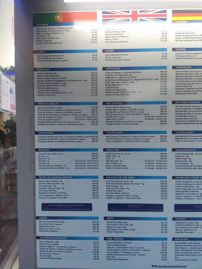 Menu_Marisqueira Sol & Mar_Quarteira_immagine_1