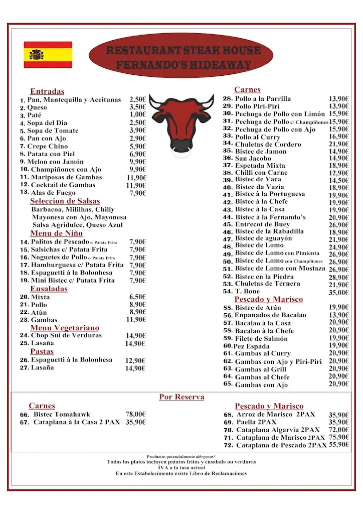 Menu_Fernando's Hideaway_Quarteira_immagine_1