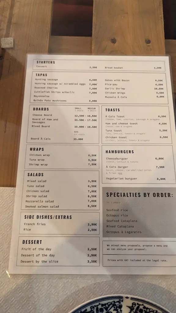 Menü_Cais Wine&Tapas Bar_Quarteira_Bild_1
