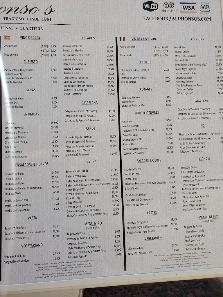 Menu_Restaurante Alphonso's_Quarteira_imagen_1