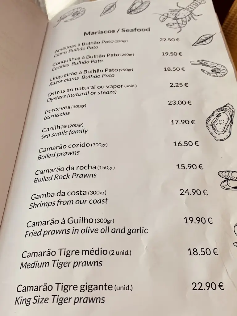 Menu_Marisqueira Santiago_Quarteira_immagine_1