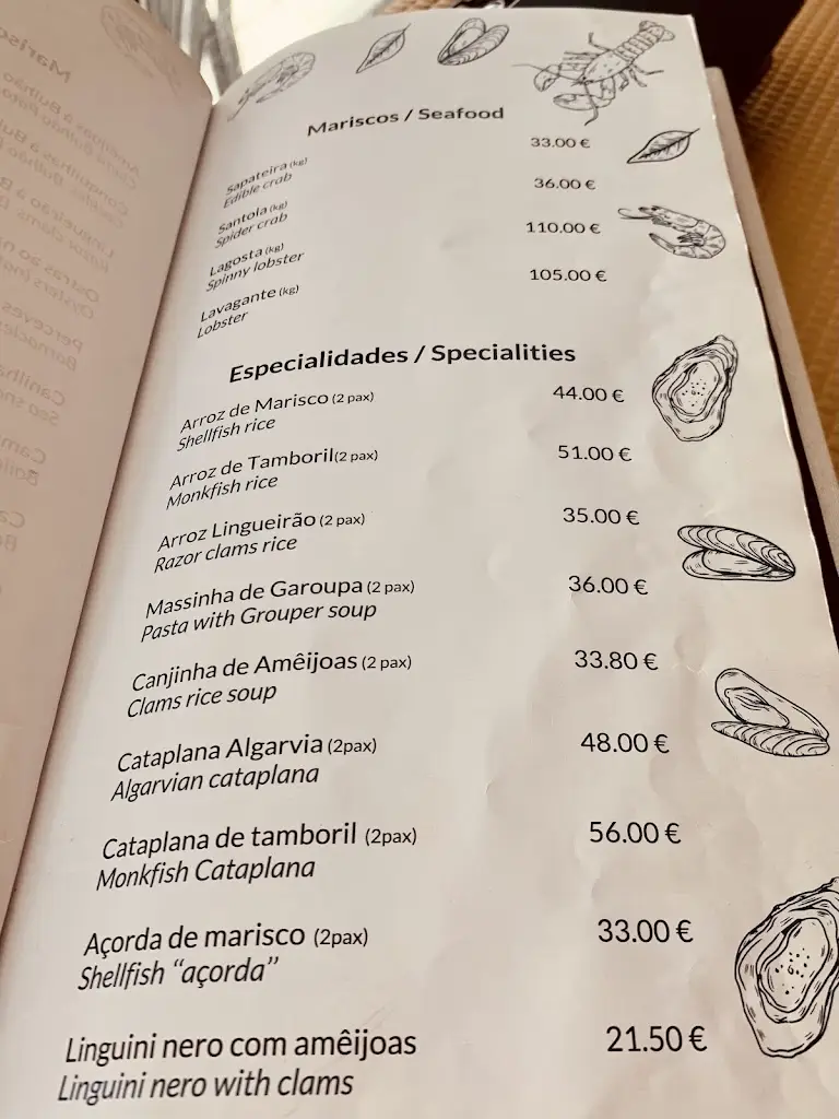 Menu_Marisqueira Santiago_Quarteira_immagine_3