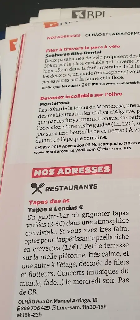 Menu_Tapas e Lendas restauração_Olhão_immagine_3