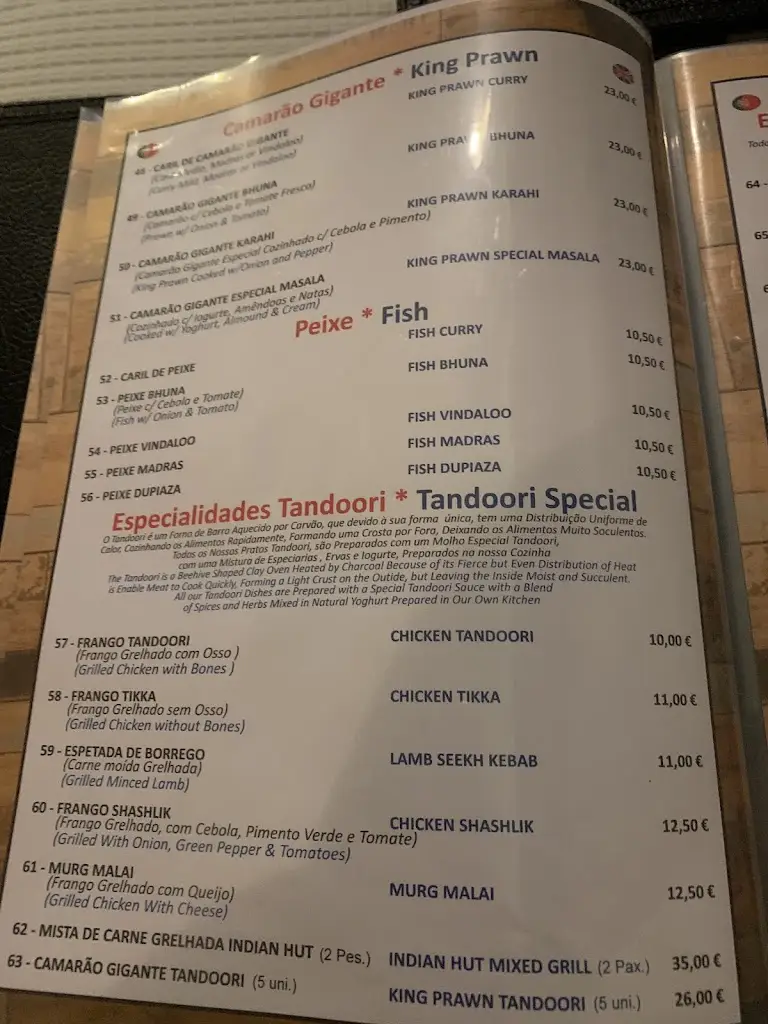 Menu_Restaurante Indian Hut 2_Olhão_immagine_4