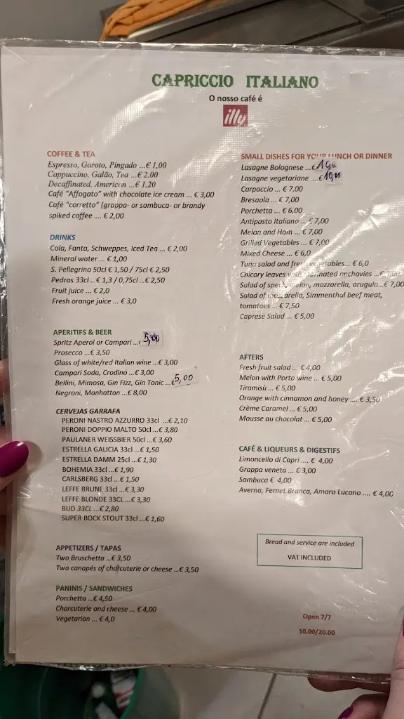 Menu_CAPRICCIO ITALIANO_Olhão_immagine_3