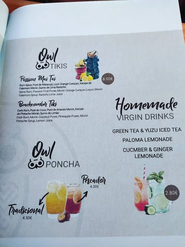 Menu_The Owl - Restaurante & Cocktail Bar_São Brás de Alportel_image_2