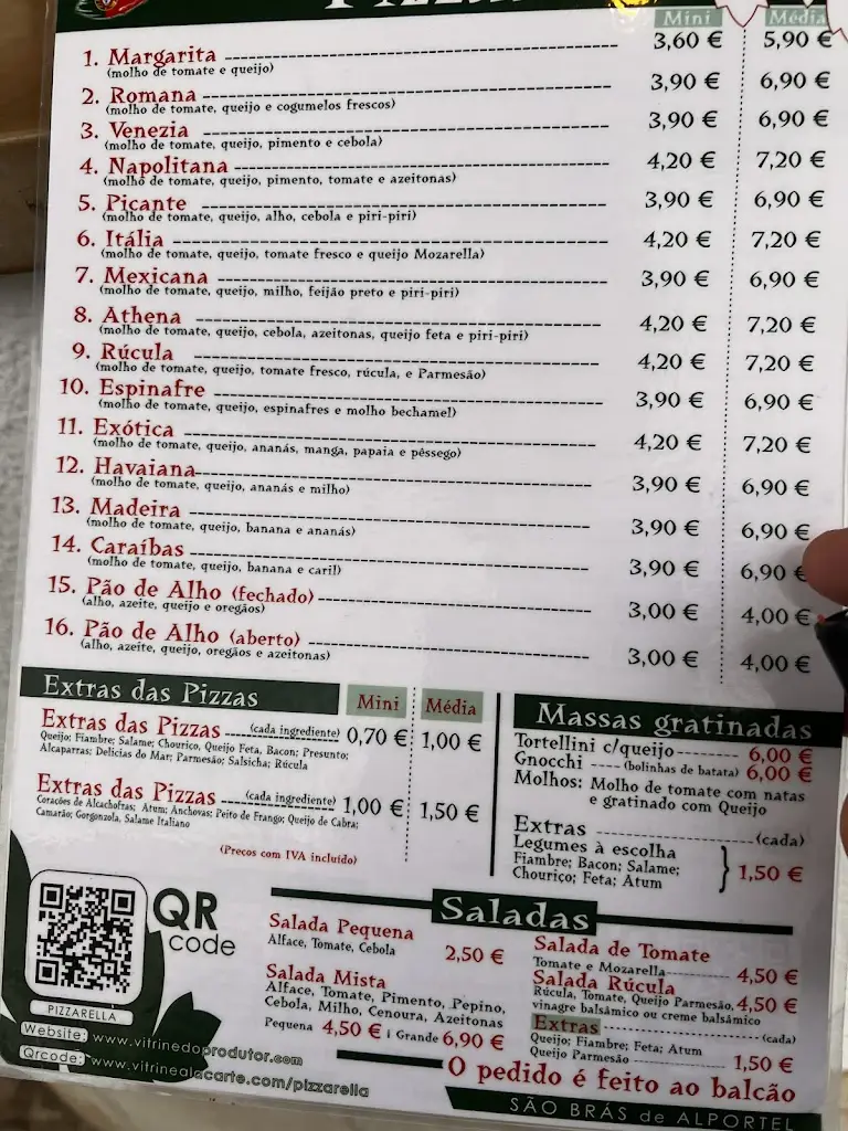 Menu_Pizzarella_São Brás de Alportel_immagine_1