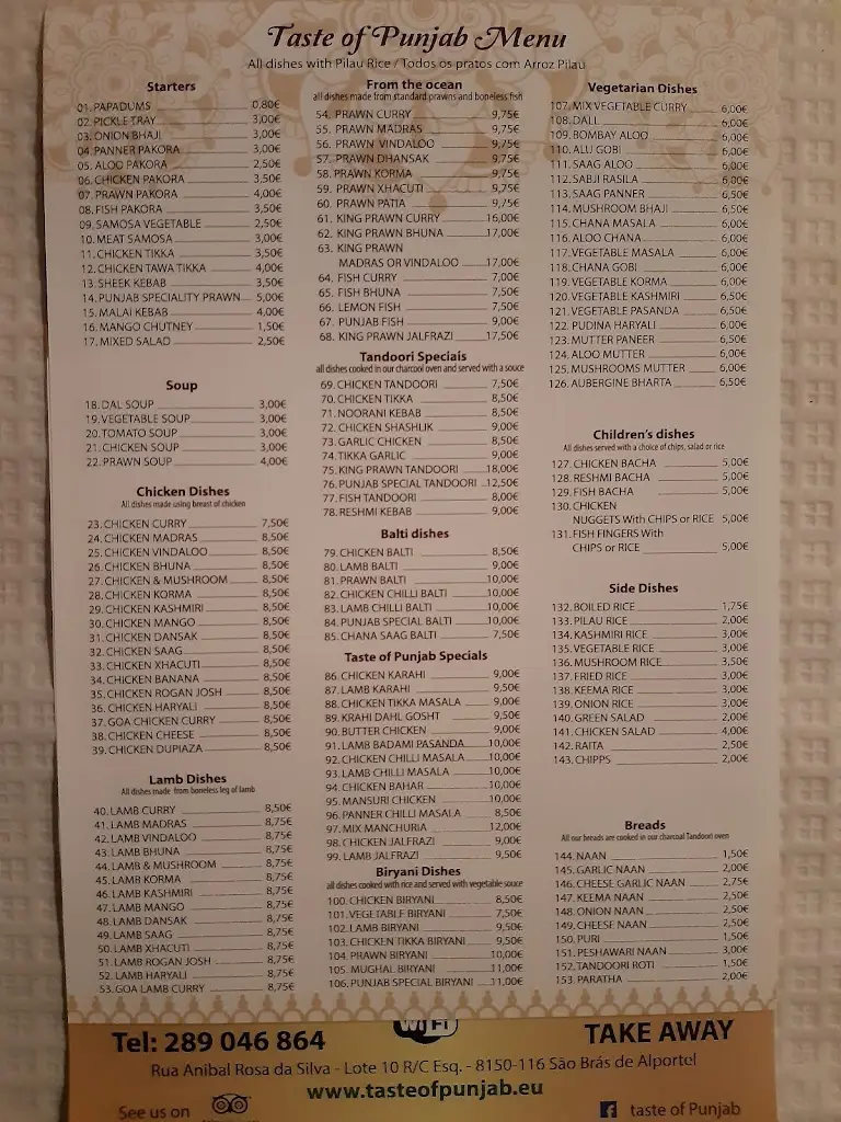 Menu_Taste of Punjab_São Brás de Alportel_image_4