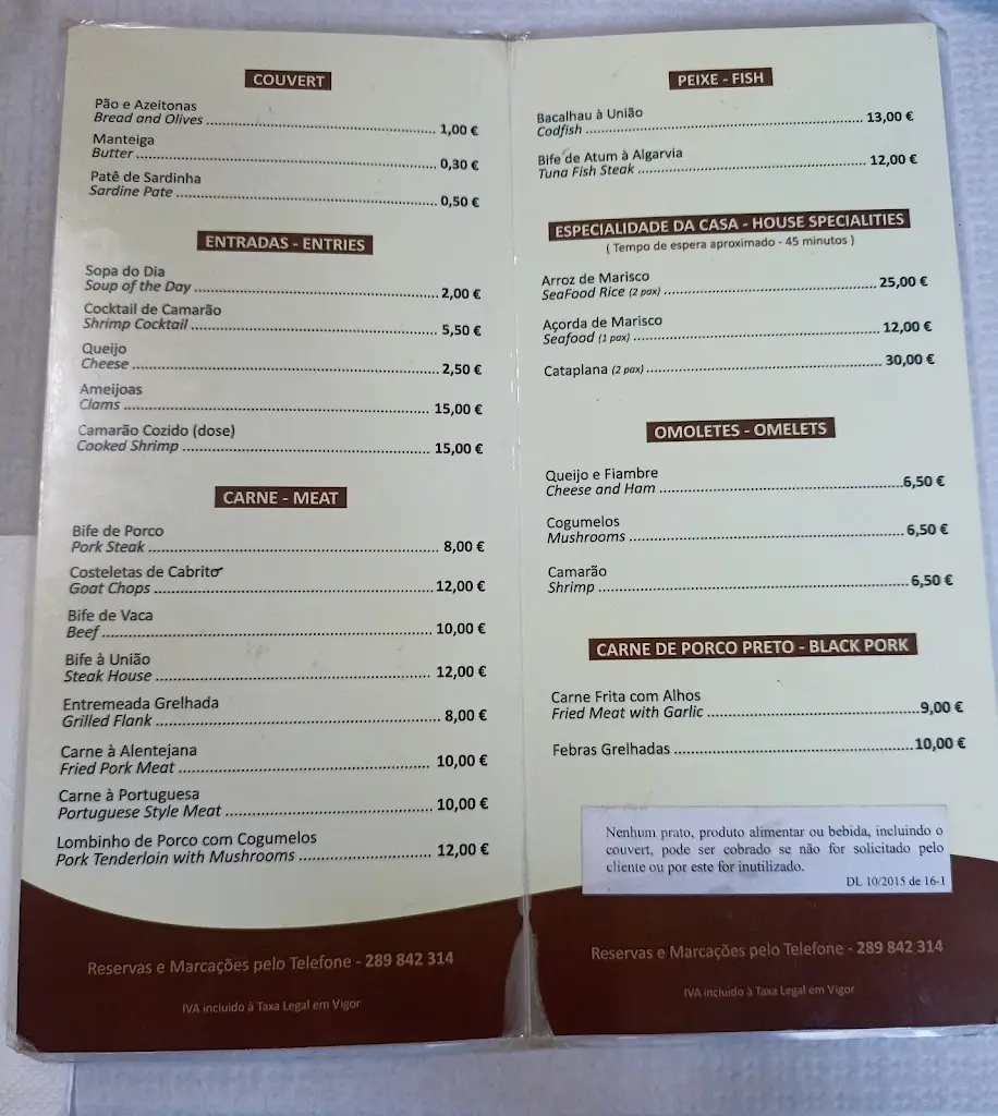 Menu_Restaurante União_São Brás de Alportel_immagine_1