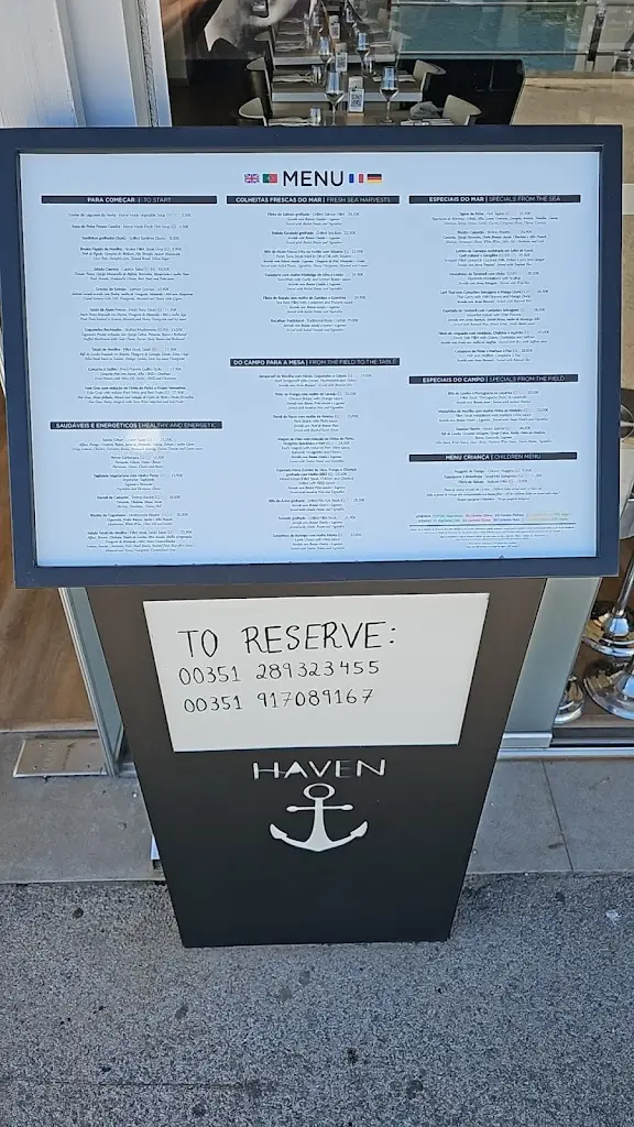Menu_Haven restaurante_Vilamoura_immagine_1