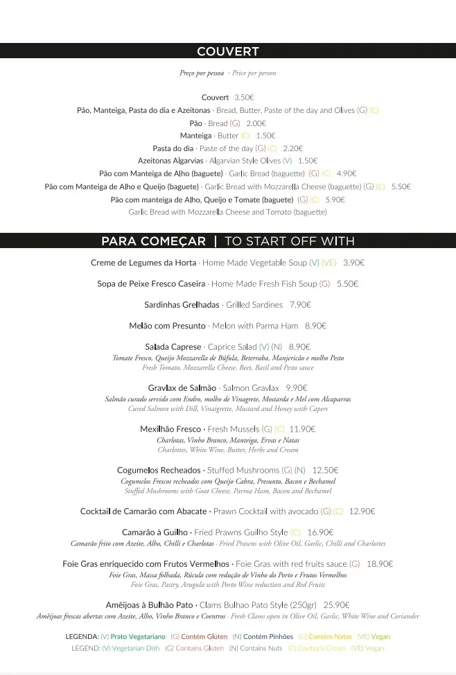 Menu_Haven restaurante_Vilamoura_immagine_2