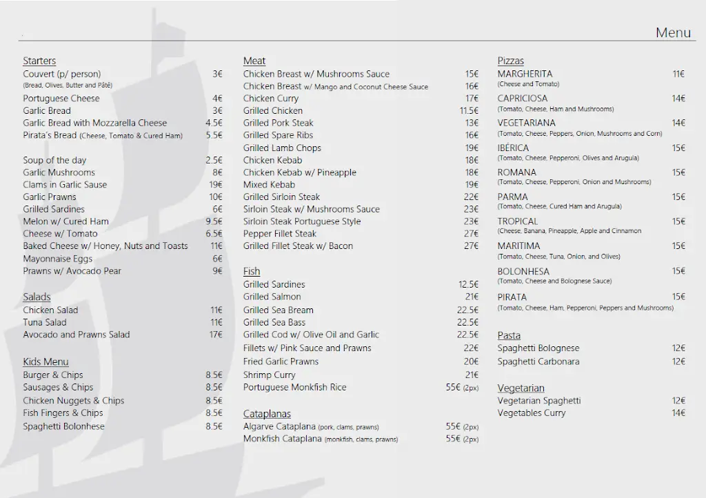 Menu_O Pirata_Vilamoura_immagine_2