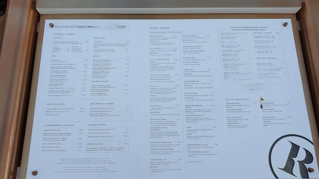 Menu_Rare steakhouse_Vilamoura_immagine_1