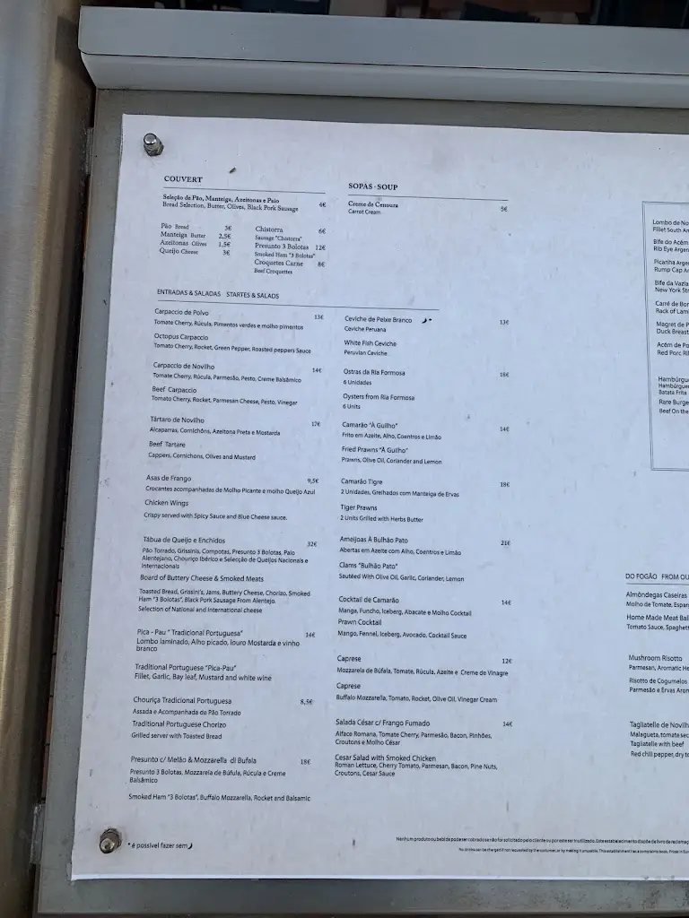 Menu_Rare steakhouse_Vilamoura_immagine_2