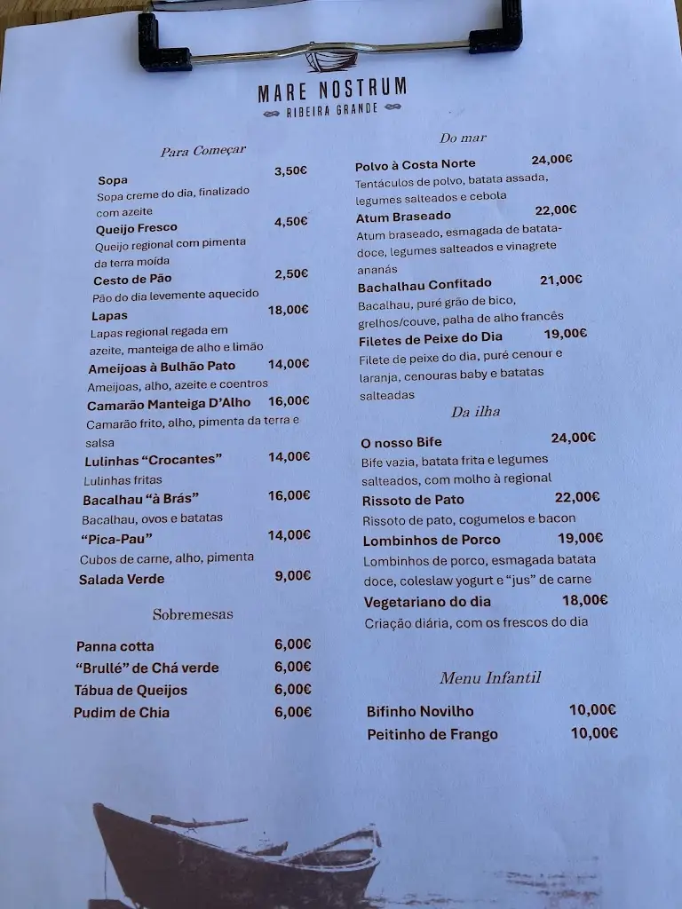 Menu_Mare Nostrum - Restaurante, Bar & Esplanada_Ribeira Grande_immagine_2