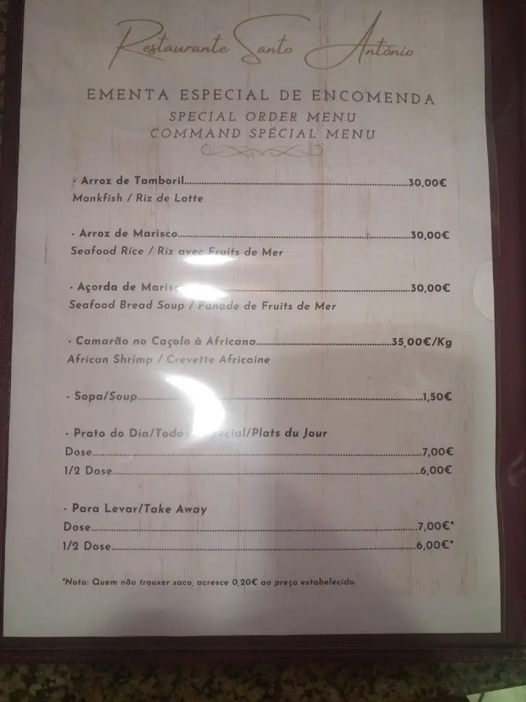 Menu_Restaurante Santo António_Alcains_immagine_1