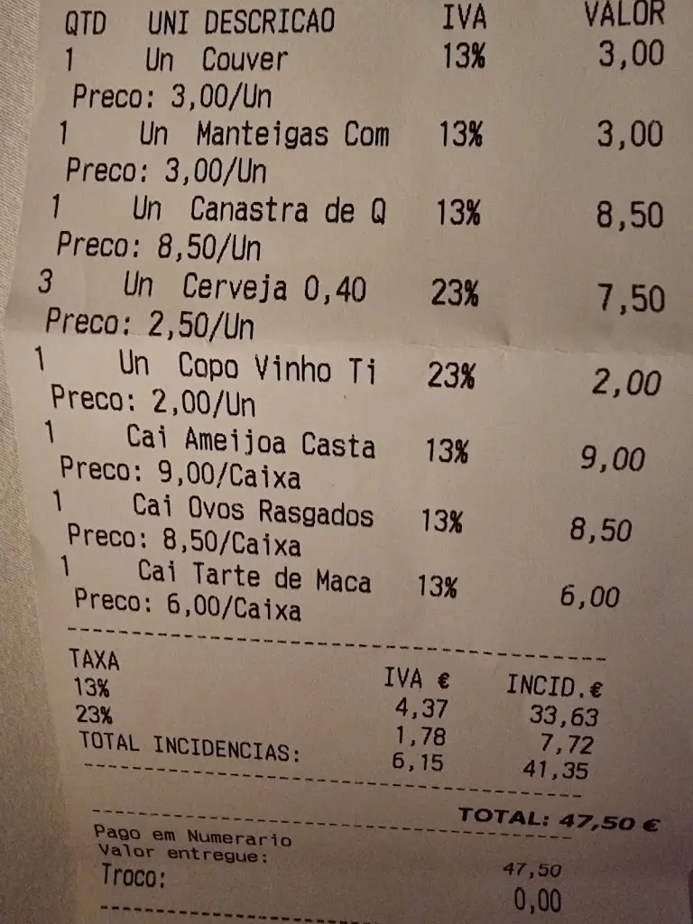 Menu_Aldeia 1375_Aldeia Velha_immagine_1