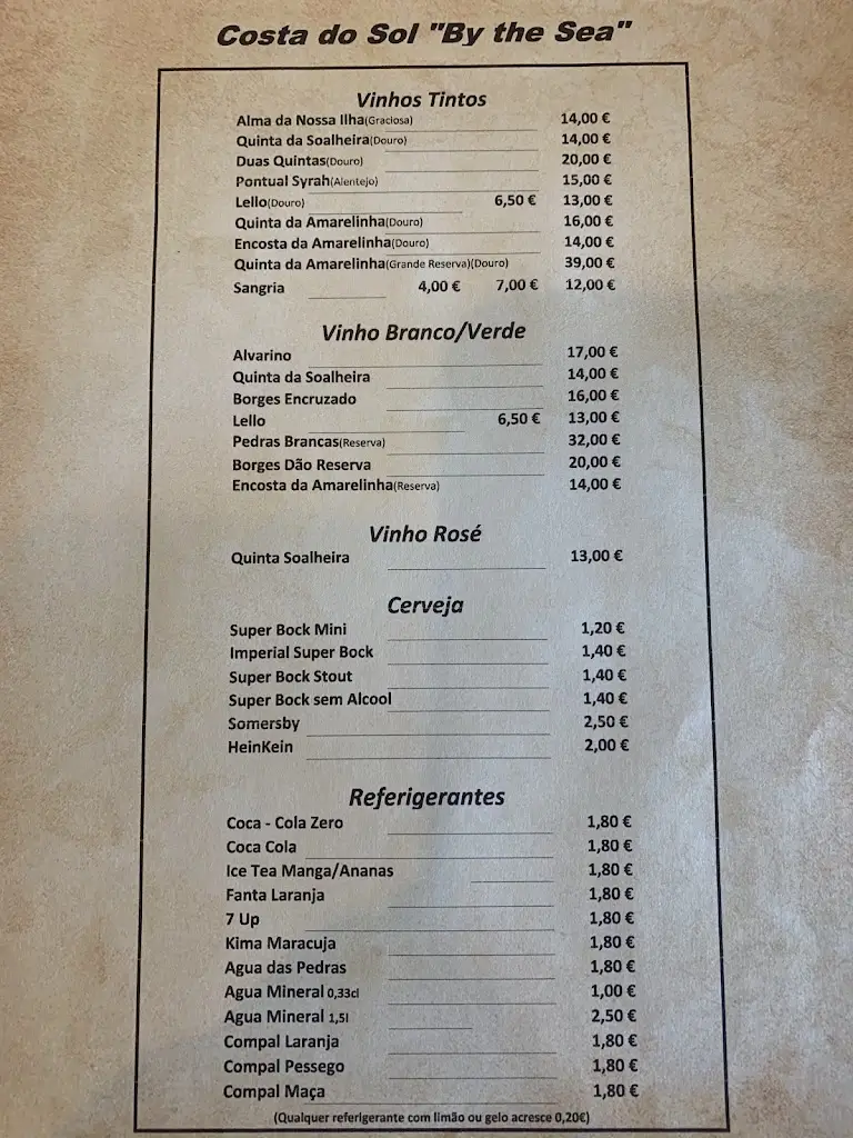 Menu_Costa do sol “by the sea”_Santa Cruz da Graciosa_imagen_1