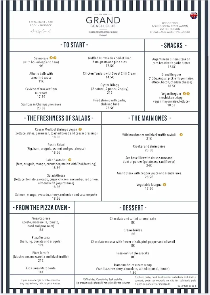 Menu_Grand Beach Club_Vila Real de Santo António_imagen_2