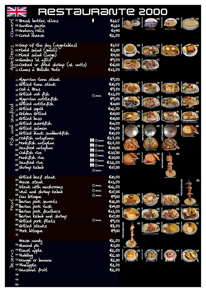Menu_Restaurante 2000_Vila Real de Santo António_immagine_2