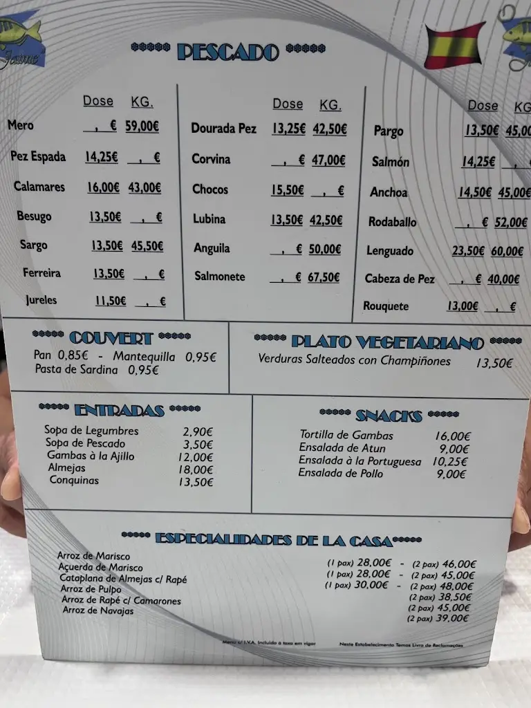 Menu_Restaurante O Jaime_Vila Real de Santo António_immagine_3