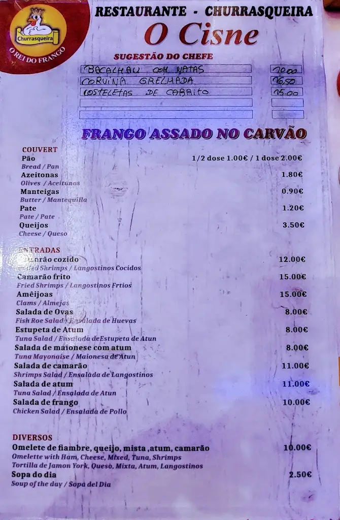 Menu_Restaurante O Cisne_Vila Real de Santo António_immagine_2
