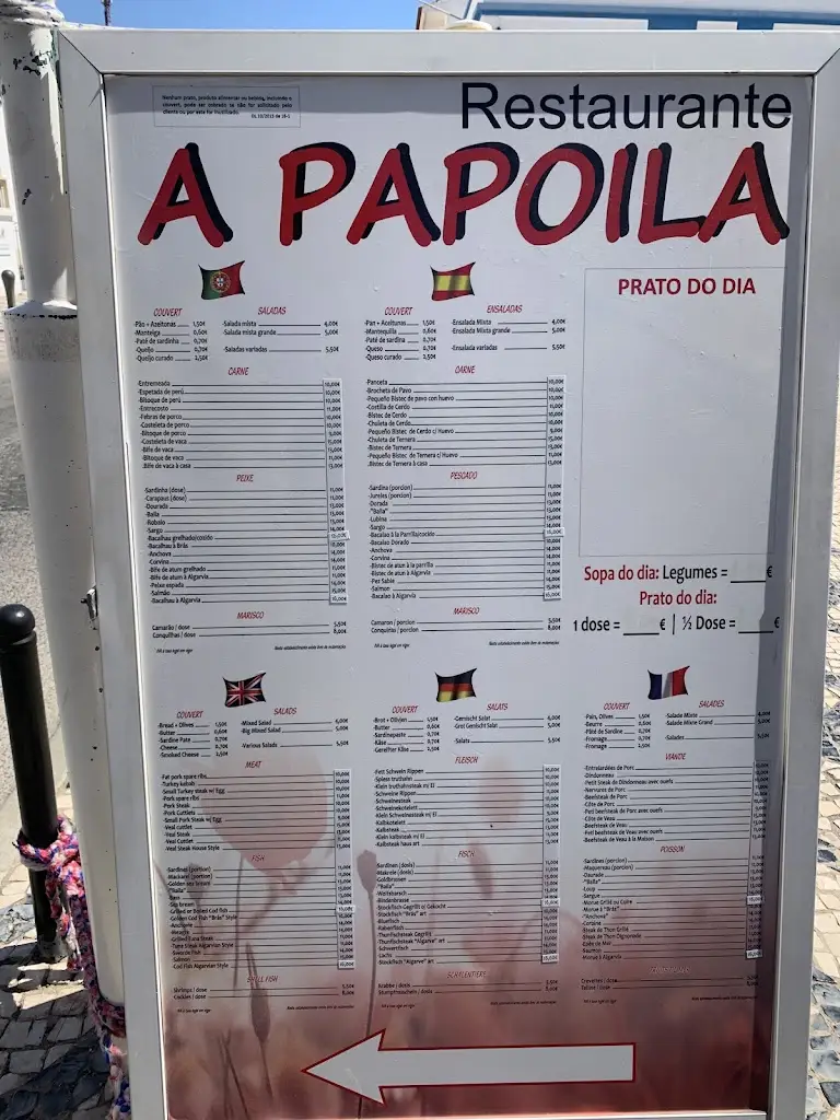 Menu_A Papoila_Vila Real de Santo António_immagine_2