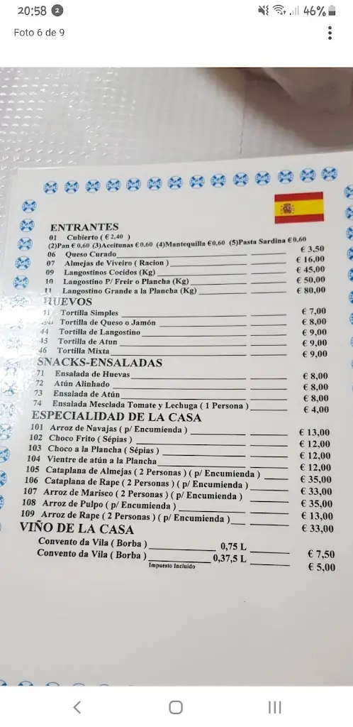 Menu_O Pescador_Vila Real de Santo António_image_4