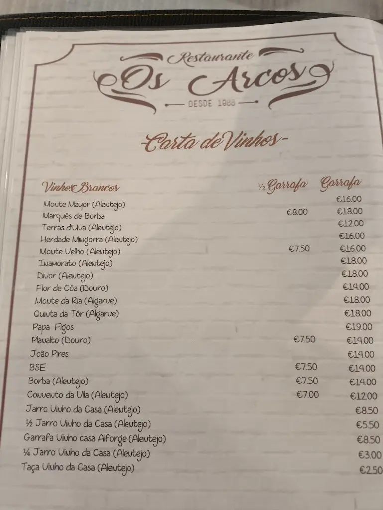 Menu_Os Arcos_Vila Real de Santo António_immagine_2