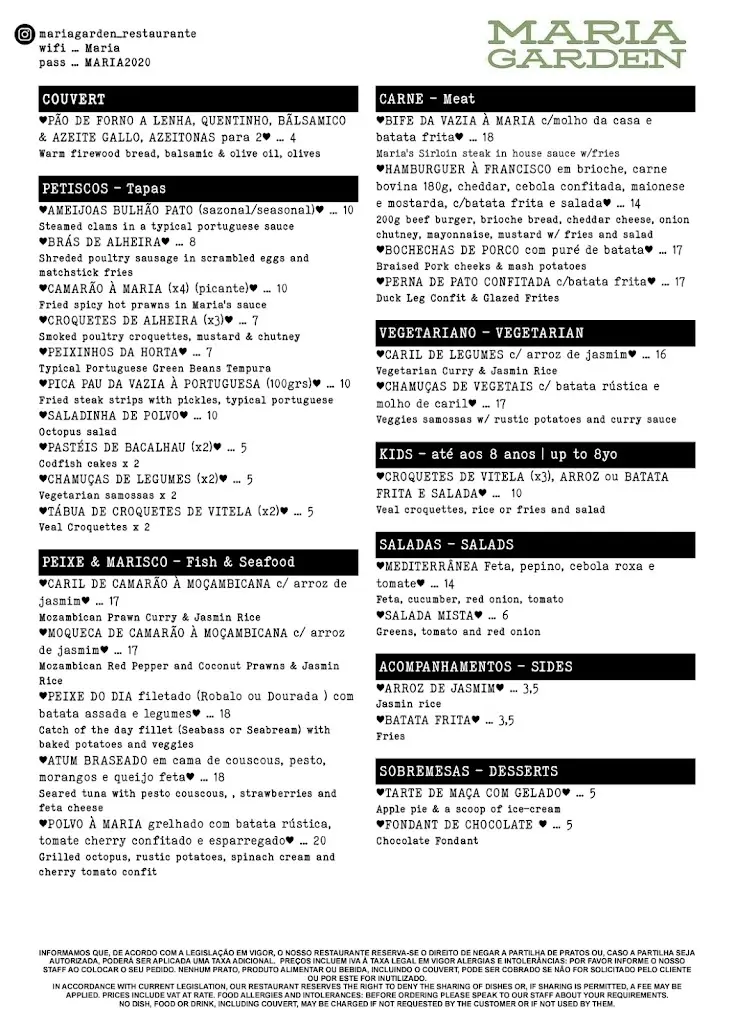 Menu_Maria Garden - Restaurant_Alcabideche_immagine_3