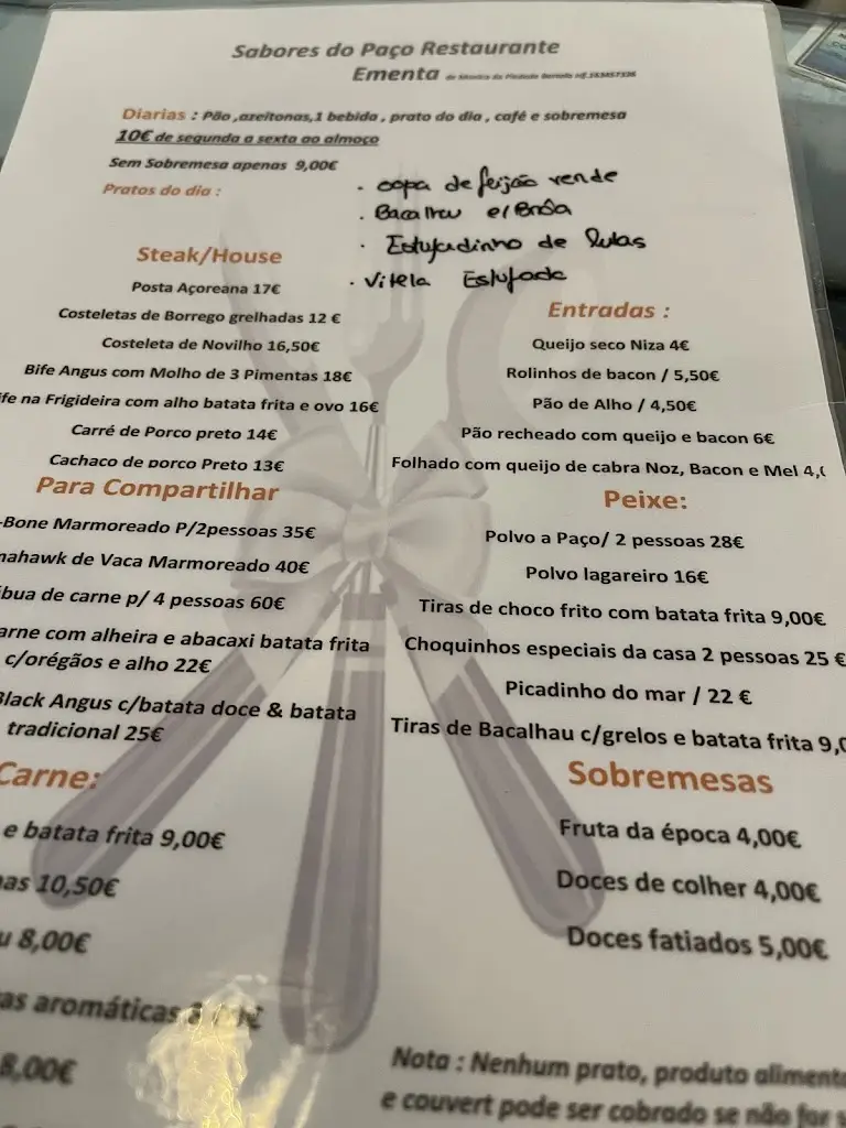 Menu_Sabores do Paço_Aldeia Galega da Merceana_immagine_1