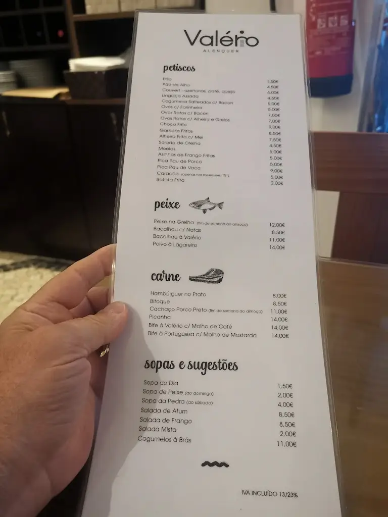 Menu_O Valério_Aldeia Galega da Merceana_immagine_2
