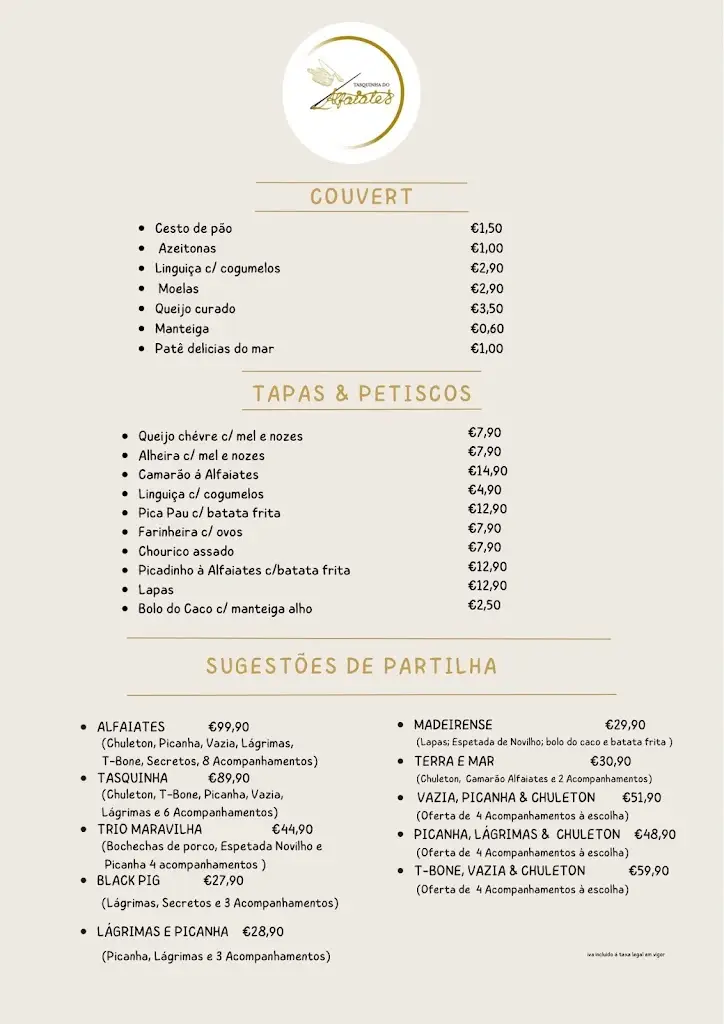 Menu_Tasquinha do Alfaiates_Alfaiates_immagine_2