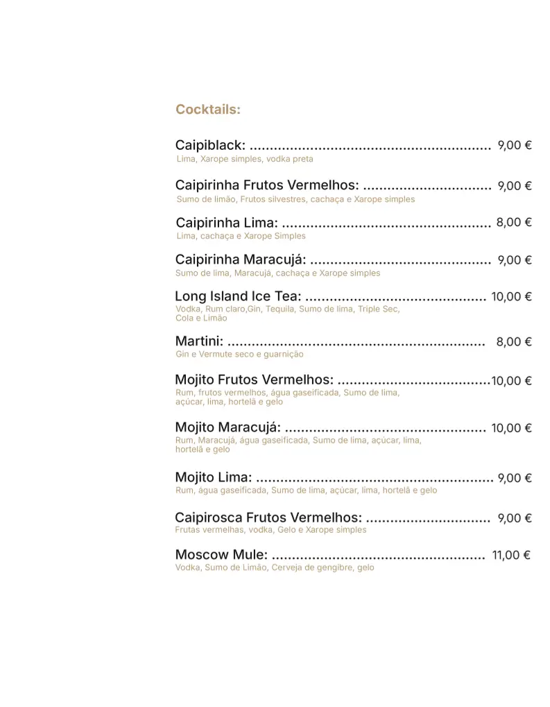 Menu_The One - Restaurante, Lisboa_Alfornelos_image_1