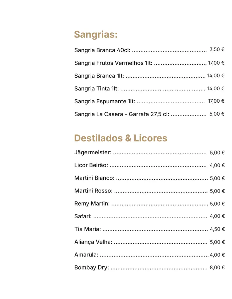 Menu_The One - Restaurante, Lisboa_Alfornelos_image_2