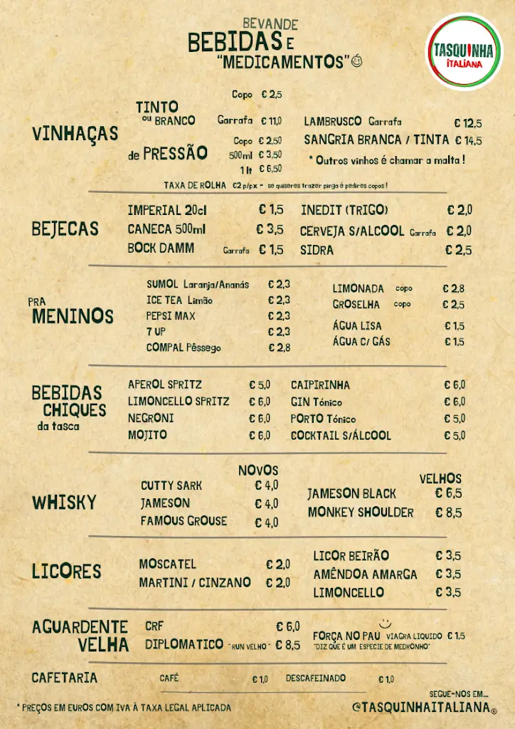 Menu_Tasquinha Italiana_Algés_imagen_1