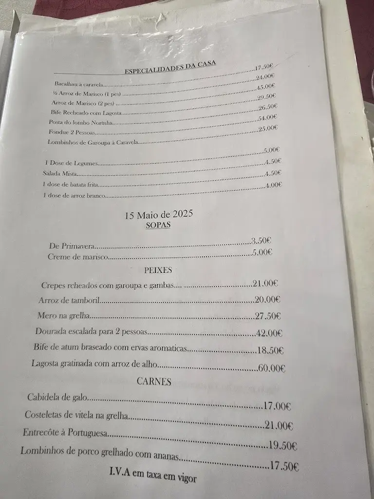 Menu_Restaurante Caravela d'Ouro_Algés_immagine_4
