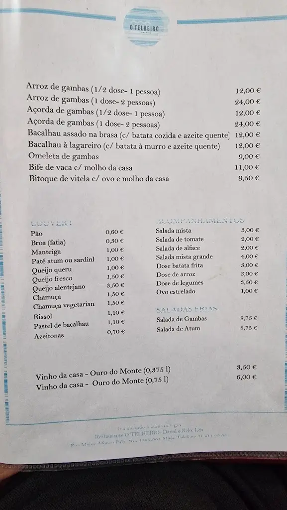 Menu_O Telheiro_Algés_imagen_1