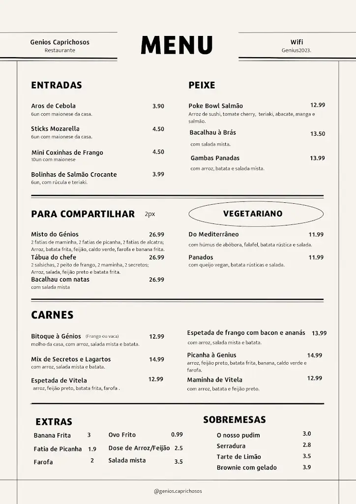 Menu_Restaurante em Mem Martins - Génios Caprichosos_Algueirão–Mem Martins_immagine_1