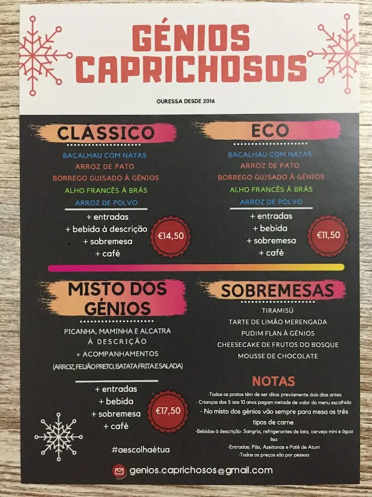 Menu_Restaurante em Mem Martins - Génios Caprichosos_Algueirão–Mem Martins_immagine_4
