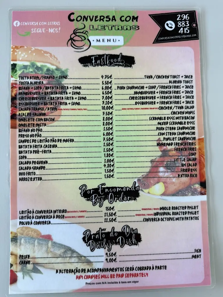 Menu_Conversation with Letters_Vila do Porto_immagine_2