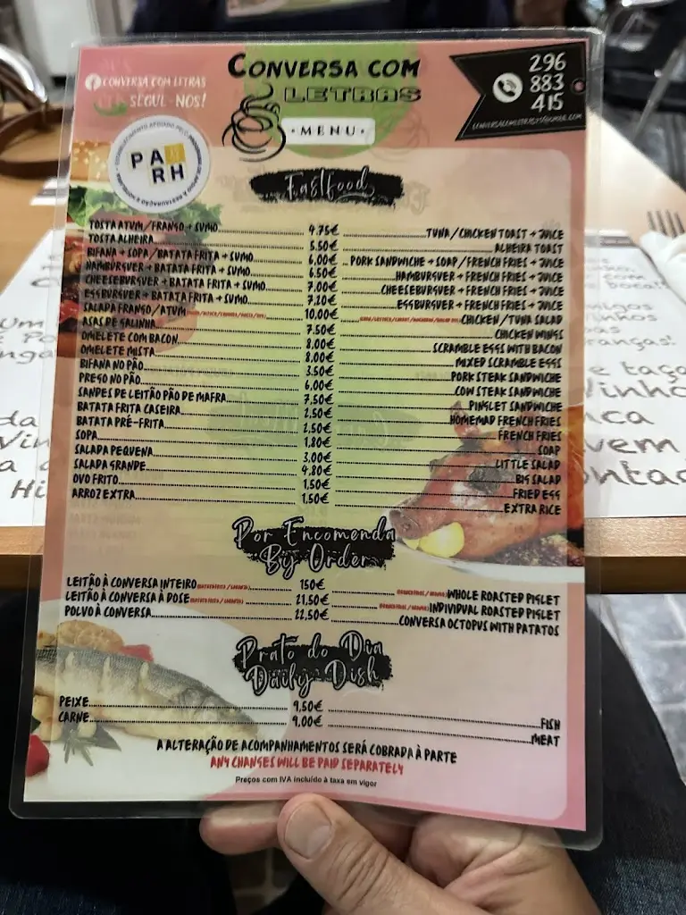 Menu_Conversation with Letters_Vila do Porto_immagine_4