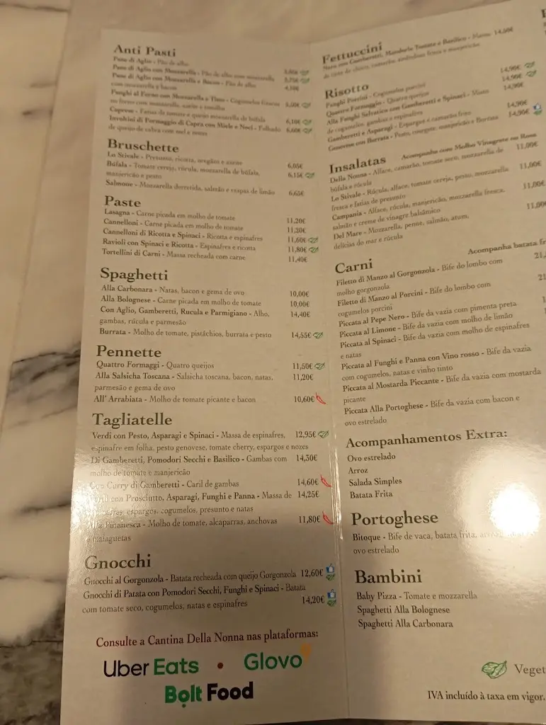 Menu_Cantina Della Nonna_Amadora_imagen_1